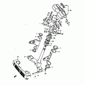 Схема вузла: Рульова траверса (Gs1000c, hc, ec) для Suzuki GS1000