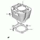 Схема вузла: Циліндр для Suzuki DR650 DR650R