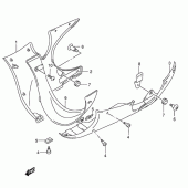 Схема вузла: Нижній обтічник (Model k4/k5) для Suzuki GSX600 Katana