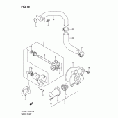 Схема узла: Водяной насос для Suzuki VL800 Intruder C800/ Boulevard C50