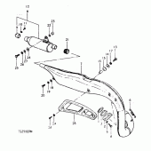 Схема вузла: Вихлопна система для Suzuki TS250