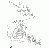 Схема вузла: Заднє колесо (Model p/r) для Suzuki GSX-R1100