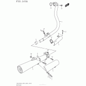 Схема вузла: Вихлопна система для Suzuki TU250