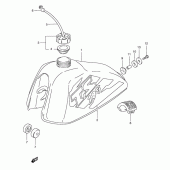Схема вузла: Паливний бак (Ts185erw/erx) для Suzuki TS185