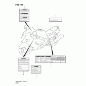 Схема вузла: Інформаційні наклейки (Gsx1300rl1 e24) для Suzuki GSX1300 Hayabusa