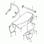 Схема узла: Сиденье & Боковой обтекатель (Dr400st) для Suzuki DR400