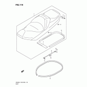 Схема вузла: Сидіння (An400l1 e33) для Suzuki AN400 Burgman (EU analogue of SkyWave)
