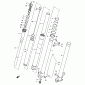 Схема вузла: Передня вилка (Model x) для Suzuki RM250