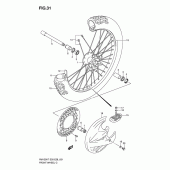 Схема узла: Переднее колесо для Suzuki RM125