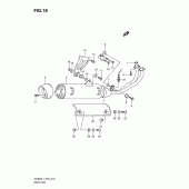 Схема узла: Выхлопная система (An650al1 e51) для Suzuki AN650 Burgman (EU analogue of SkyWave)