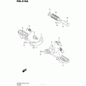 Схема узла: Подножки для Suzuki DR200 DR200S