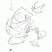 Схема узла: Передний обтекатель (Model x) для Suzuki TL1000