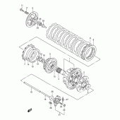 Схема узла: Сцепление для Suzuki GSX750 Katana
