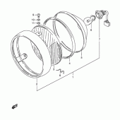 Схема узла: Фара для Suzuki TS125