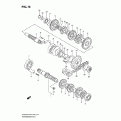 Схема узла: Трансмиссия для Suzuki GZ250 Marauder