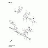 Схема узла: Подножки для Suzuki DR650 DR650SE