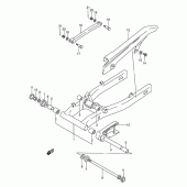 Схема узла: Задний рычаг подвески для Suzuki GS500
