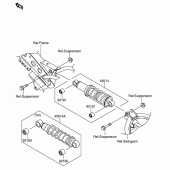 Схема вузла: Амортизатор задній Suzuki DR-Z110