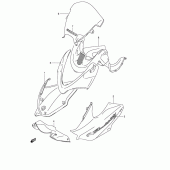 Схема вузла: Передній обтічник (Gsf1200sk4) для Suzuki GSF1200 Bandit