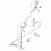 Схема вузла: Задній гальмівний циліндр (Model m/n/s/t) для Suzuki RMX250