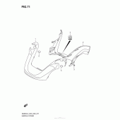 Схема вузла: Накладка керма для Suzuki AN650 Burgman (EU analogue of SkyWave)