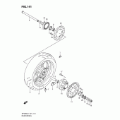 Схема вузла: Заднє колесо (Sfv650al1 e21) для Suzuki SFV650 Gladius