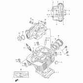 Схема вузла: Головка циліндра для Suzuki DR200 DR200SE