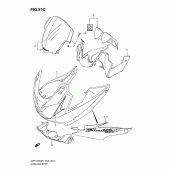 Схема вузла: Облицювальні елементи (Gsf1250sazk9) для Suzuki GSF1250 Bandit
