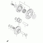 Схема узла: Привод стартера для Suzuki GSX-R750