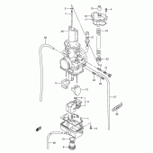 Схема вузла: Карбюратор (Model k/l/m/n) для Suzuki RMX250