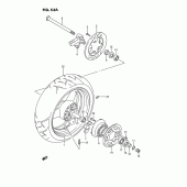 Схема узла: Заднее колесо (Model r/s) для Suzuki GSX-R750