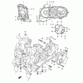 Схема вузла: Картер двигуна для Suzuki AN400 Burgman (EU analogue of SkyWave)
