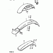 Схема вузла: Переднє крило для Suzuki TS125