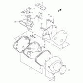 Схема вузла: Ruggage box (Model x/y/k1/k2/k3) для Suzuki VZ800 Marauder