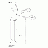 Схема узла: Руль & Тросики для Suzuki GSR750