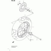 Схема узла: Переднее колесо для Suzuki UH125 Burgman