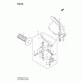 Схема вузла: Ліва ручка керма (Model k6/k7/k8/k9) для Suzuki DR650 DR650SE