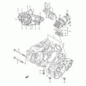 Схема вузла: Картер двигуна для Suzuki RM250