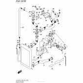 Схема вузла: Патрубок системи охолодження (Vl1500Tl5 E33) для Suzuki VL1500 Boulevard C90T