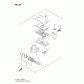 Схема узла: Передний тормозной цилиндр для Suzuki DL1000 V-Strom