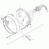 Схема узла: Фара для Suzuki TS125