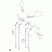 Схема вузла: Кермо & Тросики для Suzuki GSX-R750