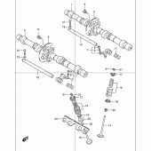 Схема вузла: Розподільний вал & Клапан для Suzuki GSF1200 Bandit S