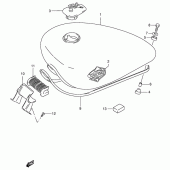 Схема вузла: Паливний бак для Suzuki VS600 Intruder 600