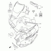 Схема узла: Передний обтекатель (Model t) для Suzuki GSX750 Katana