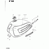 Схема узла: Топливный бак (Model x) для Suzuki GS1000