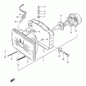 Схема узла: Фара для Suzuki DR125