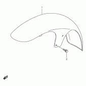 Схема вузла: Переднє крило (Model n/p/r) для Suzuki VS800 Intruder 800