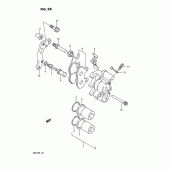 Схема узла: Передний тормозной суппорт (Model k/l) для Suzuki RM125