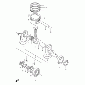 Схема вузла: Колінчастий вал & Поршень для Suzuki DR650 DR650SE